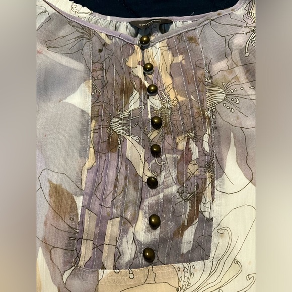 ***๐3 for $35./Denver Hayes Light Sheer Floral Blouse.. - Picture 3 of 7